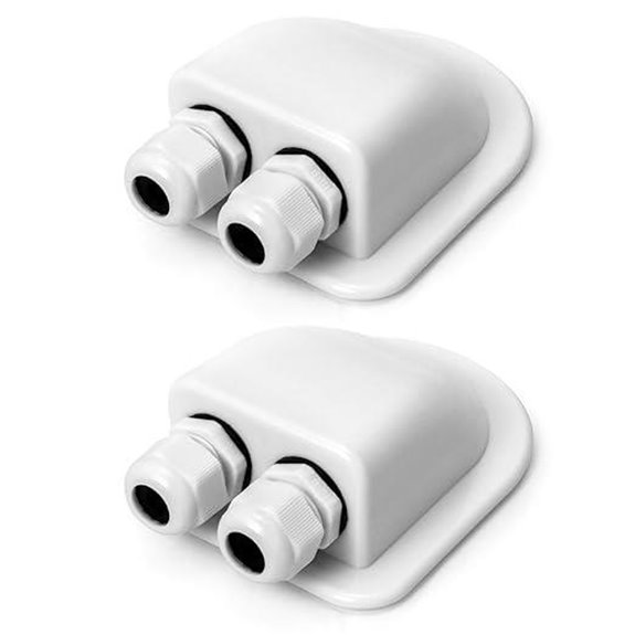 QWORK Waterproof ABS Solar Cable Entry Gland (2 Pack)