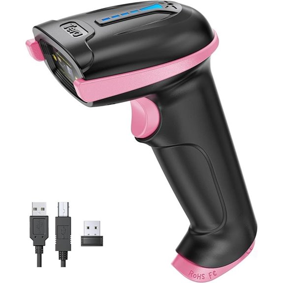 Tera Wireless 2-in-1 Barcode Scanner with Battery Indicator