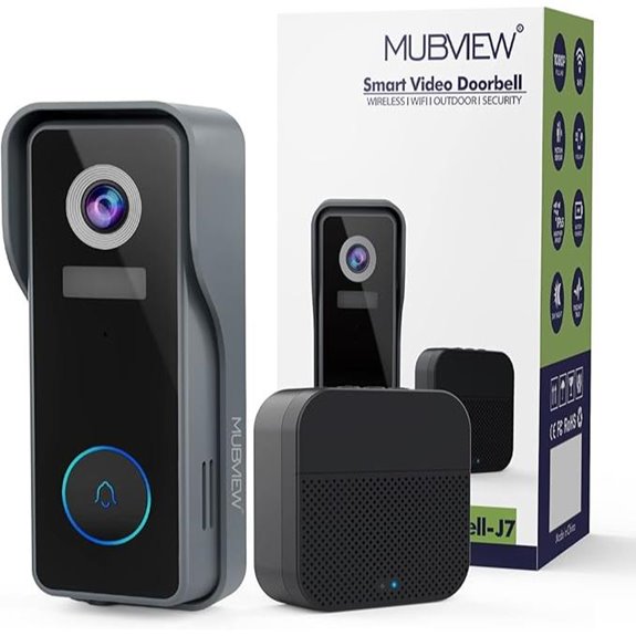 MUBVIEW Wireless Doorbell Camera with Chime & Night Vision