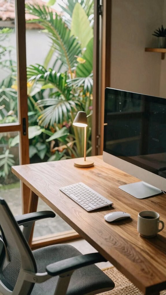wireless ergonomic workspace setup