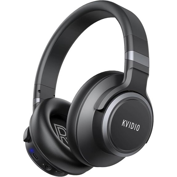 KVIDIO Noise Cancelling Bluetooth Headphones with Microphone
