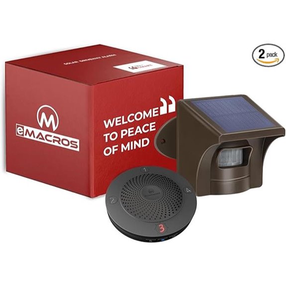 Wireless Driveway Alarm with Solar Motion Sensor