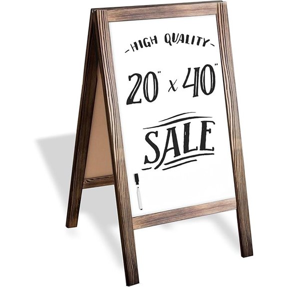 Ilyapa Wooden A-Frame Whiteboard Sign (40x20)